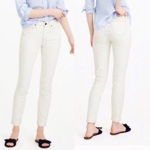*WORN ONCE* ♡ J. Crew Toothpick Ankle Jeans (Ecru/Cream)​